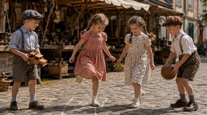Festiwal kultury ulicy - dawne zabawy dla dzieci.